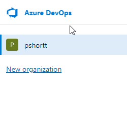 Azure DevOps - Create new organization