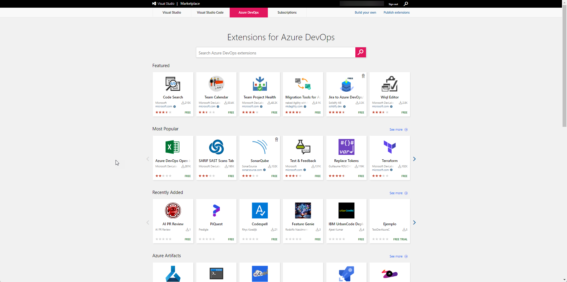 Azure DevOps - Visual Studio Marketplace